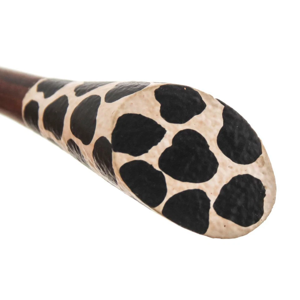 Horquilla de madera natural hecha a mano con puntos negros animales, 7" Foto 3 de 3