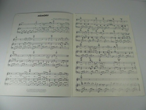 Memory CATS Andrew Lloyd Webber Song Piano Vocal Guitar Sheet Music - Picture 2 of 5