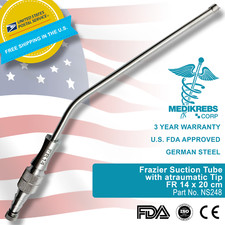 Frazier Suction Tube with atraumatic Tip FR 14 x 20 cm Surgical Instruments