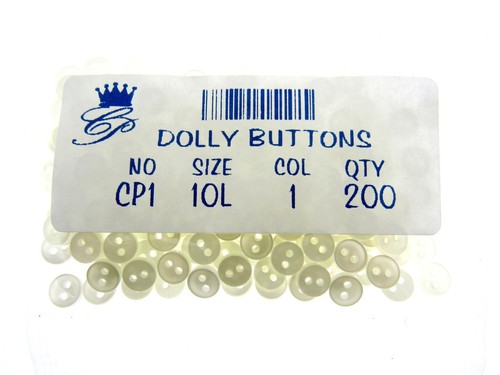 Round Mini Buttons for Doll & Soft Toy Clothes - 200 x Buttons Packs - 22 Cols - Picture 18 of 46