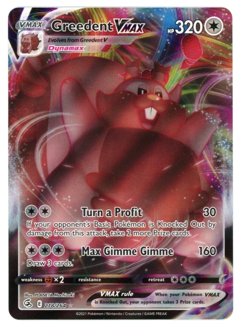 greedent vmax pokemon card value Greedent V - SWSH08: Fusion Strike [ULTRA RARE]
