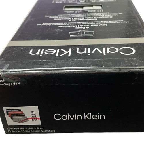 Calvin Klein Underwear Men Low Rise Trunk 4 Pack Microfiber Stretch Black S-XL - Picture 5 of 9