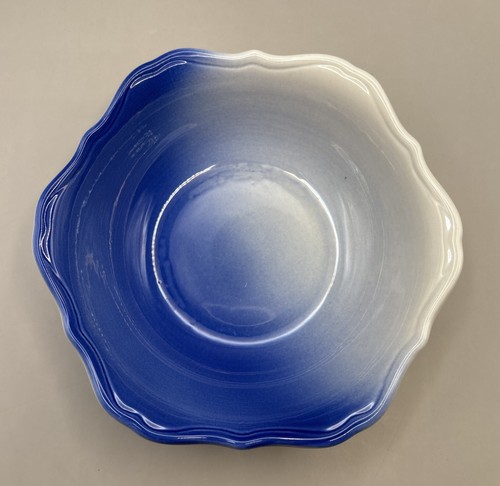 Vintage Syracuse China Ruffled Blue Fade Serving Bowl Dish 7 Inch - Picture 4 of 7