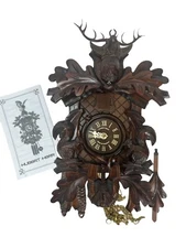 Black Forest Hunters Cuckoo Clock Hubert Herr Never Used D-78098