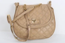 Vintage MARC JACOBS Beige Quilted Leather Shoulder Messenger Bag