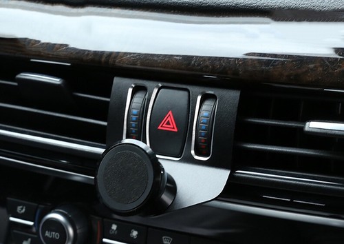 Black Aluminum Console Air Outlet Mobile Phone Holder For BMW 5 Series 2011-2017 - Picture 3 of 11