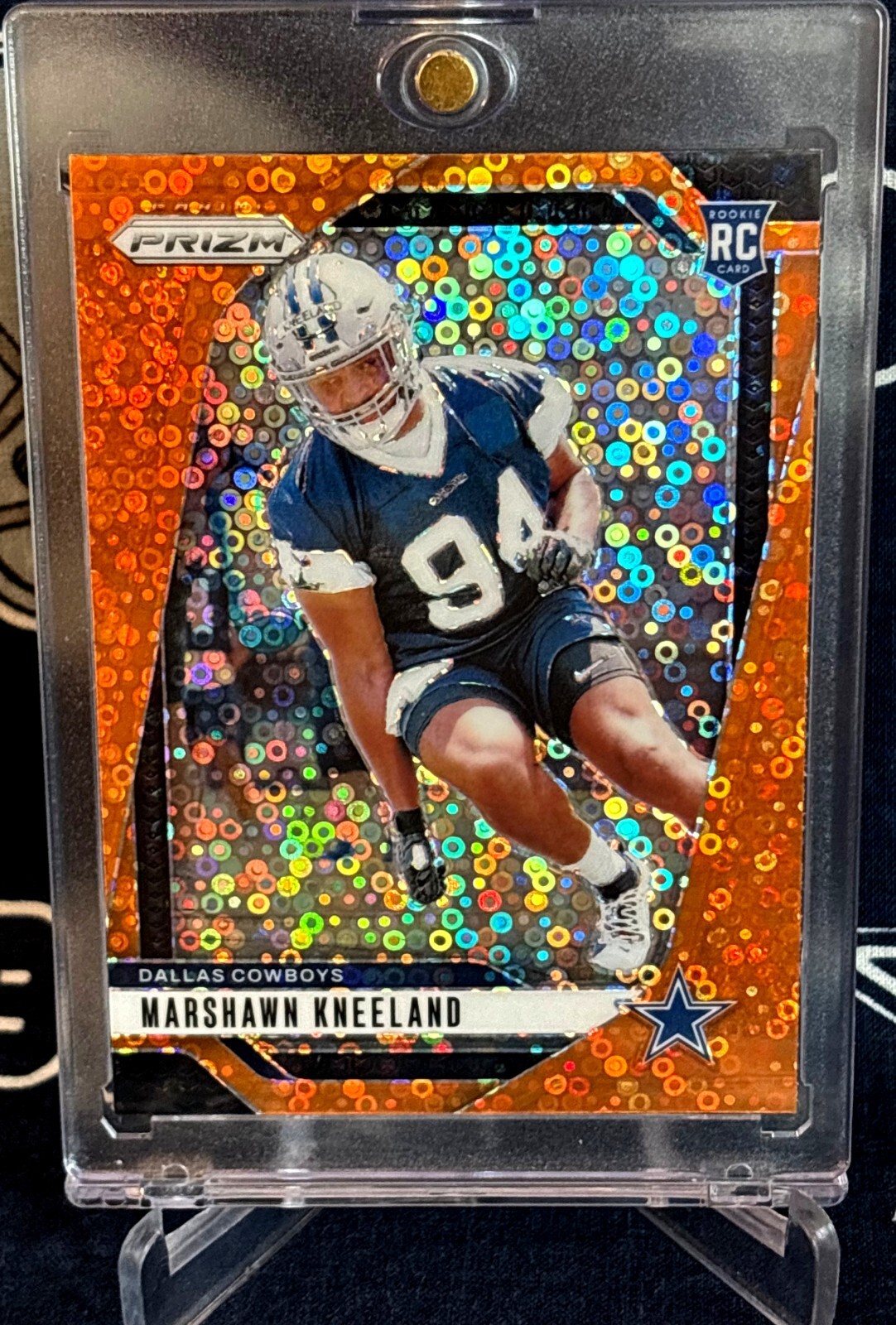 2024 Panini Prizm ORANGE DISCO PRIZM Dallas Cowboys MARSHAWN KNEELAND Rookie RC