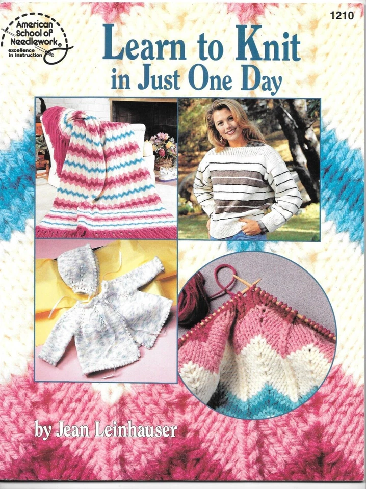 Lot of 2 Books Learn to Knit Learn to Crochet in Just One Day Easy Patterns - Image 3 of 4