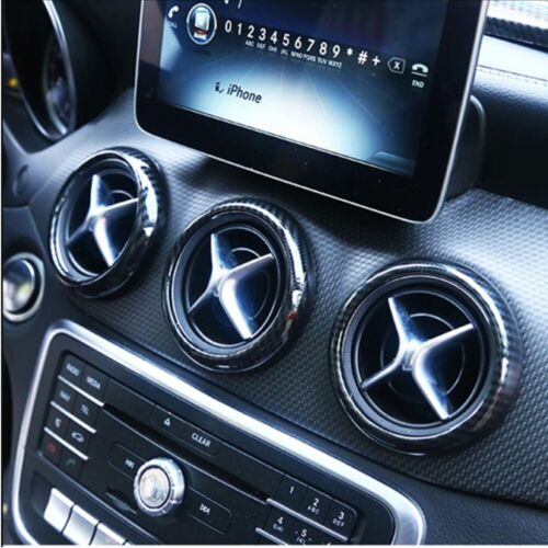 For Mercedes GLA CLA X156 C117 ABS Carbon Car Centre Air AC Vent Ring Cover Trim - Picture 7 of 7