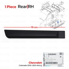 Rear Rh Moulding Body Door Cladding For Chevrolet Colorado 4 Dr 2012 - 2021