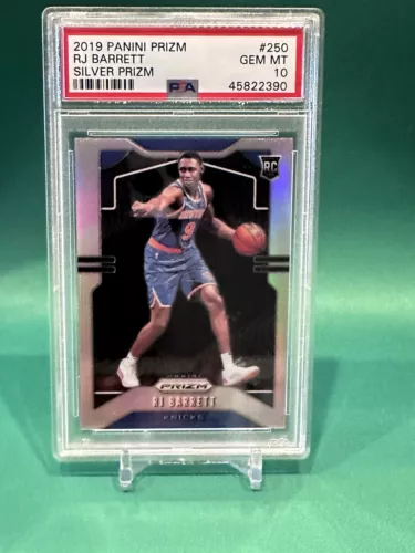 2019 Panini Prizm #250 RJ Barrett Rookie Silver Knicks PSA 10 Raptors Canada