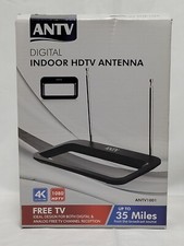 ANTV Amplified Digital TV Antenna 35 Mile Range HDTV Indoor Signal Brand New 