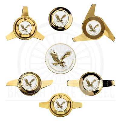 Zenith Eagle Gold & White Wire Wheel Chips with Gold Knockoff Caps