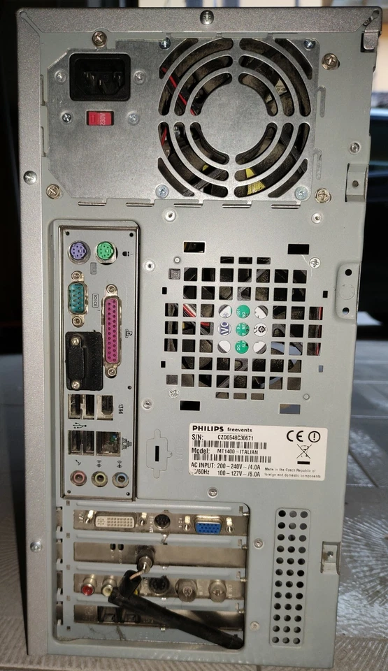Pc desktop PHILIPS Freevents MT1400, solo unità centrale case pieno - Immagine 3 di 4