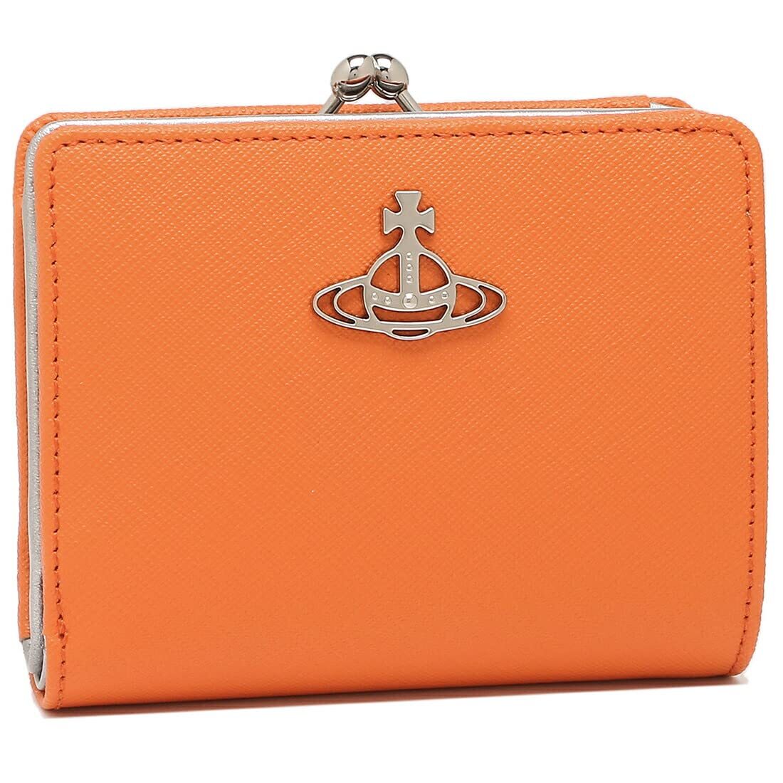 折りたたみ財布 [Vivienne Westwood] Saffiano Bifold Wallet Compact Design Vivienne Westwood] Bi-fold wallet Saffiano clasp purse