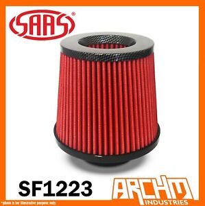 SAAS Pod Filter Red Urethane Carbon Top 76mm SF1223