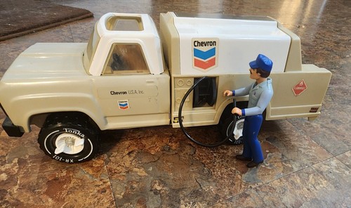 Vintage 70’s Tonka Chevron Tanker Truck Metal & Plastic (see Description) - Picture 7 of 11