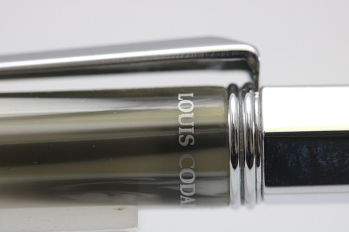Bolígrafo vintage Louis Codan blanco y negro jaspeado (estuche) - Imagen 6 de 9