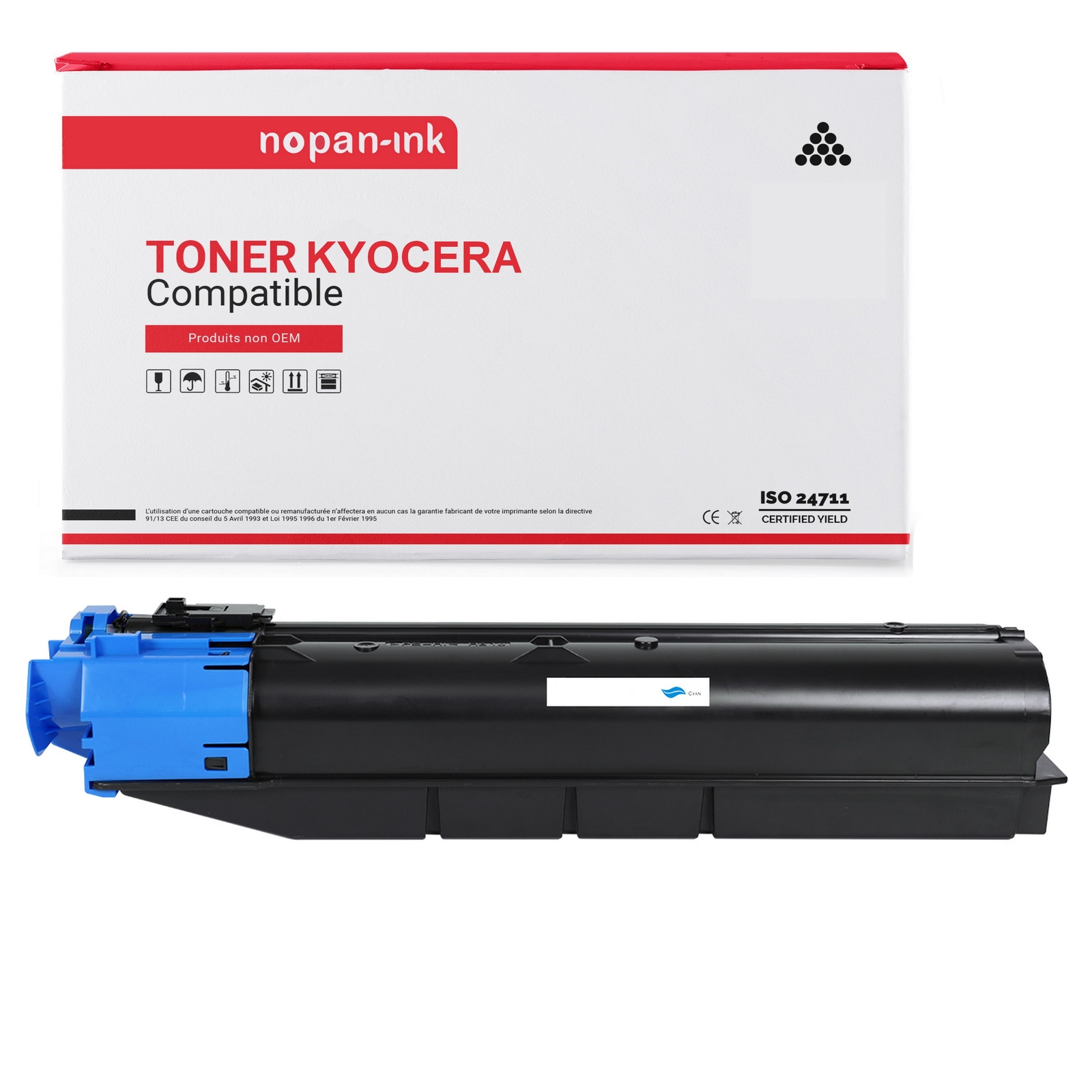 Toner TK8505C cyan compatible Kyocera à haute régularité Nopan-Ink