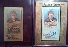 1/1 -2020 Topps A& G Stephen Tefft Mini Wood & Autograph Mini Frame Tatto Artist