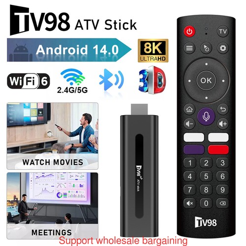 Android 14 Smart TV Stick 8K Streaming Device WiFi6 Voice Remote TV Control US - Picture 4 of 38