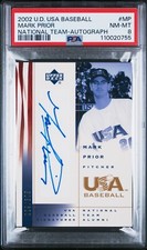 Mark Prior - 2002 Upper Deck USA Baseball Signatures Autograph #MP - /375  PSA 8
