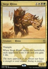 Magic the Gathering MTG Siege Rhino (200) Khans of Tarkir   LP