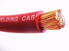 #1 AWG EXCELENE WELDING/BATTERY CABLE RED 600V COPPER MADE IN USA (BUY PER FOOT)