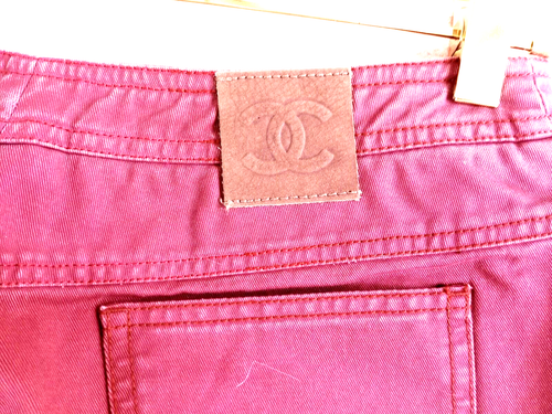 CHANEL BORDO JEANS SIZE 42 01A P18031V10355 AH 735 AUTHENTIC! - Picture 2 of 10