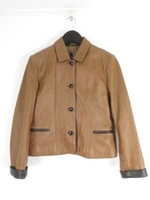 Imper Piel - Brown Soft Leather - Black Trim & Cuffs - Size 42 Fit 10/12