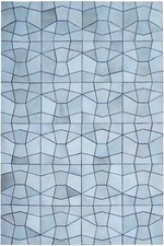 Leder Teppich Patchwork 150x240 cm echtes Kuhfell Cowhide Handarbeit wollweiß