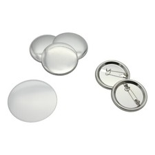 ChiButtons 44mm Metal Pin Badge Round Metric System  200 Sets 