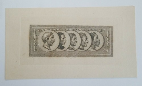 Thomas HOLLOWAY c.1794 Original Antique Engraving Old Study Portrait Statue Bust - Picture 1 of 6