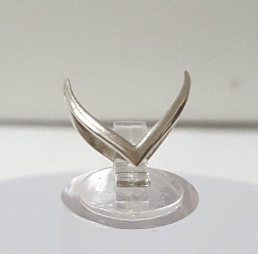 Fabulous Solid Double Wishbone Ring 925 Silver Si… - image 7