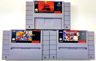 SNES LOT, Super Battletank 2, NCAA Basketball, NHLPA Hockey, SUPER NINTENDO p4