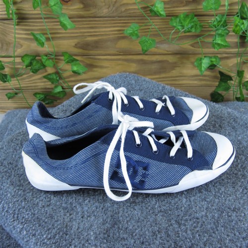 DC Shoes Donna Chelsea Zero Low SE Sneaker Blu Tessuto 10 Medium Usate Delicatamente - Foto 3 di 7