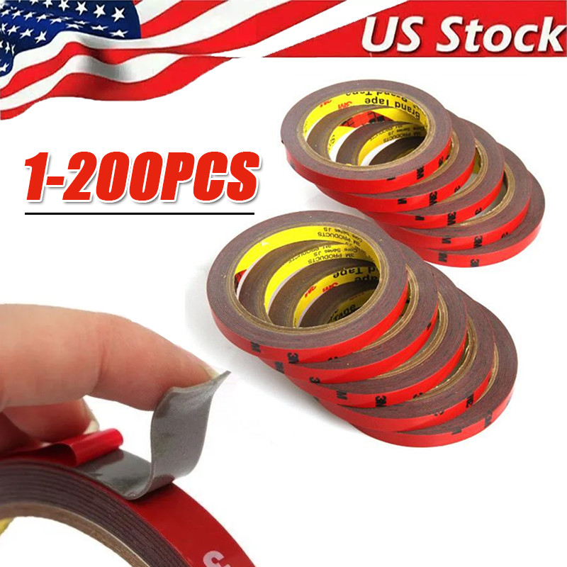 400 Auto Tape Acrylic Foam Double Sided Back Car Mounting Adhesive 3m x10mm 10ft