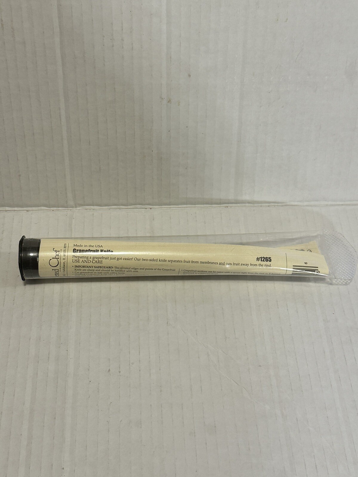 PAMPERED CHEF 1265 Grapefruit Knife Two Sided Serrated Curved in