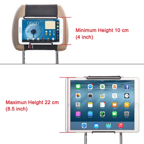 i Pad Car Mount Travel Holder with Adjustable Clamp for 6 - 12.9 Inch Tablets - Picture 3 of 8
