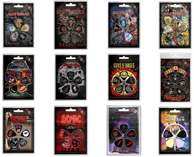 Gitarrenplektren 5er-Pack Heavy Metal Rock'n'Roll offizielle Warenplektren 1 mm