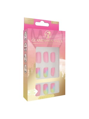 W7 Glamouröse Nägel zum Kleben auf Nägeln - Oh So Dreamy - neonmatt falsche gefälschte Nägel