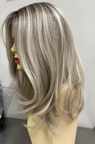 NICE MOVE Raquel Welch Wig RL19/23SShadedBiscuit HeatOKLaceFrontMonoPart 5Stars - Picture 6 of 18