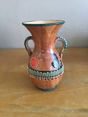 Vase Boule En Terre Cuite Vernissée - 15 Cm Diamètre, 14.5 Cm Haut - Occasion Bon état