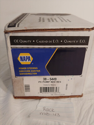 #ad NAPA 38 5449 385449 Power Steering Pump W O Reservoir FACTORY REMANUFACTURED $66.50