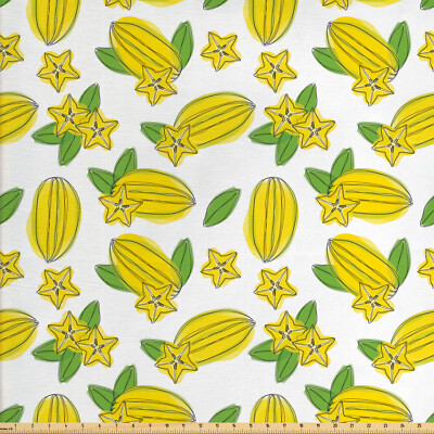 Hawaii Gewebe als Meterware Carambola Star Fruit Exotic