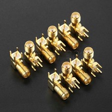 10 SMA RF Female Jack Right Angle 90 PCB Board Mount Coaxial Adapter Connector