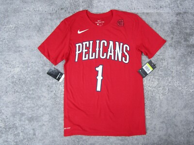 Nike Tee  Shirt Mens Small Dri-Fit Red Zion Pelicans Williamson 1 Basketball NBA