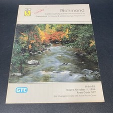 Vtg 1984-85 Richmond Indiana Telephone Directory Phone Book Area Code 317.  A4