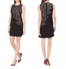 Calvin Klein Black Sheath Knee Length Sleeveless Dress Size 8 NWT $118