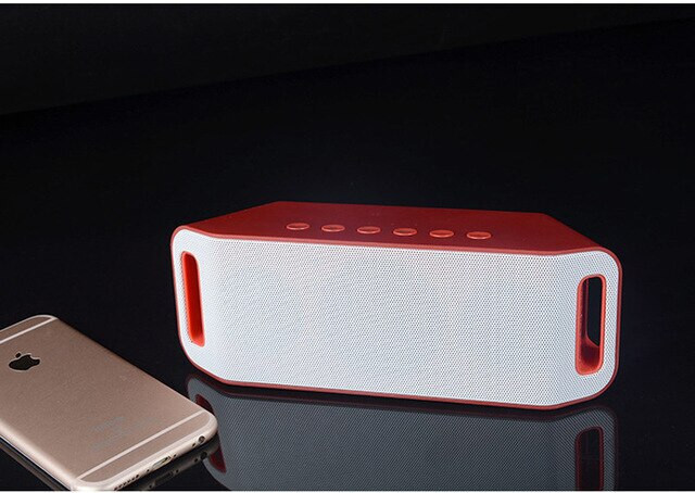 S204 Portable Wireless Bluetooth Speaker USB +TF +AUX Red